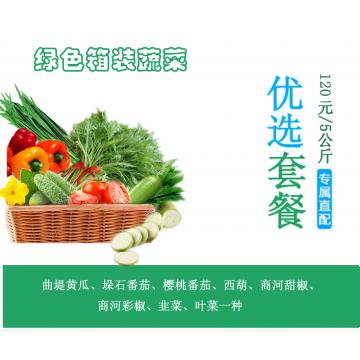 【绿色箱装蔬菜120元礼盒套餐】